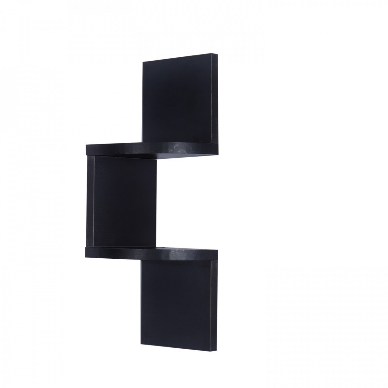 Raft de colț pe perete | negru