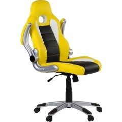 Scaun de birou GT Series One | galben-negru-alb č.2