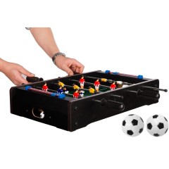 Mini masă de fotbal 51x31x8 cm | negru