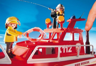 Playmobil 3128 Barca pompierilor cu un tun cu apă č.3