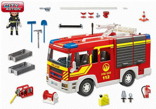 Playmobil 5363 Mașina de pompieri cu tun de apă č.3
