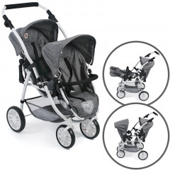 Cărucior pentru păpuși gemeni Bayer Chic 2000 Vario 76 č.1