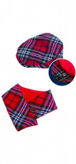 Căciulă și eșarfă pentru câine Croci Tartan