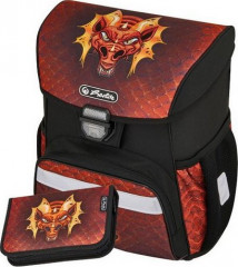 Ghiozdan de scoală Herlitz Loop Midi dragon Set 4-piese | Greutate doar 890g
