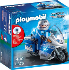 Playmobil 6876 Motocicleta politiei cu girofar LED č.1