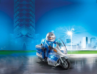 Playmobil 6876 Motocicleta politiei cu girofar LED č.2