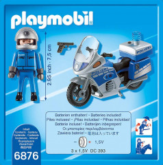 Playmobil 6876 Motocicleta politiei cu girofar LED č.3