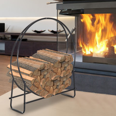 Suport de depozitat lemne pentru șemineu 102 x 40 x 114 cm | negru č.1