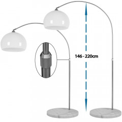 Lampadar cu bază de marmură 146-220 cm č.3