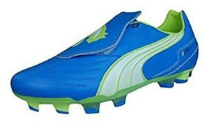 Ghete de fotbal Puma V3.11 i FG 10233004 |Blue-White-Lime punch | mărimea 45 (US 11,5 / UK 10,5) č.2