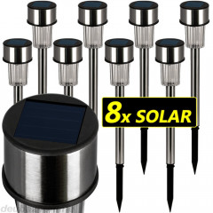 Lămpi solare LED, din oțel inoxidabil, multicolore | Set 8 bucăți č.2