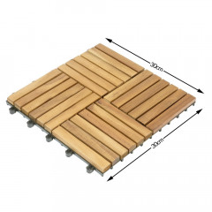 Dale din lemn de acacia, model 6 | 30x30x2,5 cm č.2