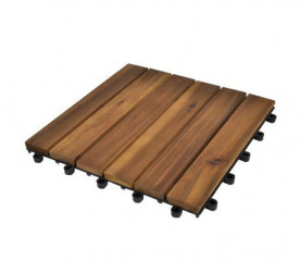 Dale din lemn de acacia cu model vertical | 30x30x2,5 cm č.1