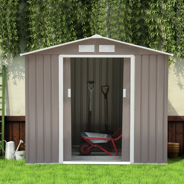 Căsuța de gradina cu fundație L 213 cm x 127 cm x 185 cm | gri
