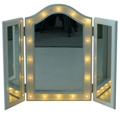 Oglindă reglabilă de masă cu iluminare LED | alb č.2