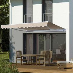 Marchiză retractabilă 3,95 x 2,5 m | crem č.1
