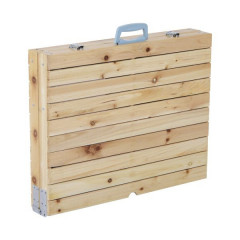 Masă pliabilă de camping cu scaune, din lemn | 5-piese set č.3