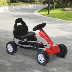 Kart cu pedale pentru copii 80 x 49 x 50 cm | roșu-negru č.2