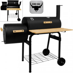 Grătar BBQ cu afumătoare Lokomotiva | 115 cm x 58 cm x 104 cm č.3