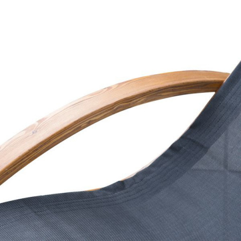 Șezlong de grădină din lemn de zada | negru č.4