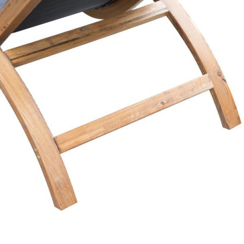 Șezlong de grădină din lemn de zada | negru č.6