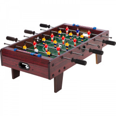 Mini masă de fotbal, cu picioare 70x37x25 cm | maro inchis č.1