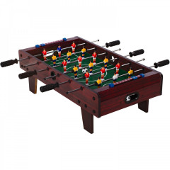 Mini masă de fotbal, cu picioare 70x37x25 cm | maro inchis č.2
