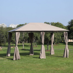 Pavilion de lux pentru grădină, 4x3 m | maro deschis č.2