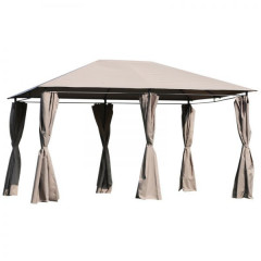 Pavilion de lux pentru grădină, 4x3 m | maro deschis č.1