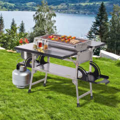 Grătar pe gaz BBQ, pliabil | oțel inoxidabil č.2
