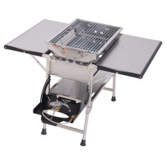 Grătar pe gaz BBQ, pliabil | oțel inoxidabil č.3