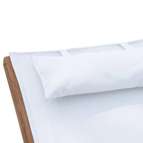 Șezlong tip balansoar pentru grădină din lemn de zada | alb č.9