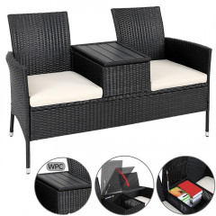 Set mobilier de grădină, pentru două persoane,  El Seibo | negru č.2