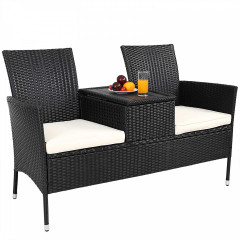Set mobilier de grădină, pentru două persoane,  El Seibo | negru č.1