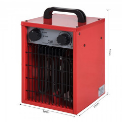 Încălzitor electric cu ventilator | roșu č.2