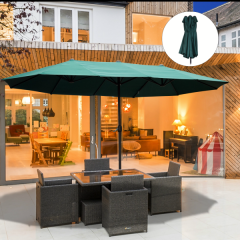 Umbrelă dublă de grădină 460 x 270 cm | verde