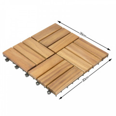 Dale din lemn de acacia, model 3 | 30x30x2,5 cm č.2
