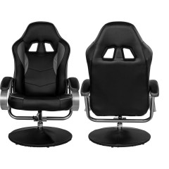 Scaun de birou GT Relax Racer cu suport pentru picioare, negru-alb č.2