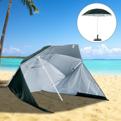 Umbrelă de plajă 2 in 1, 210 cm cu pereți laterali | verde č.1