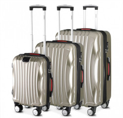 Set de lux valize de călătorie Ikarus 3 bucăți | auriu č.1