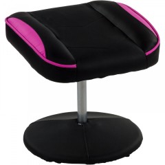 Scaun de birou GT Relax Racer cu suport pentru picioare | negru-roz č.2