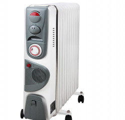 Calorifer electric cu ulei si ventilator 2500W | alb č.1