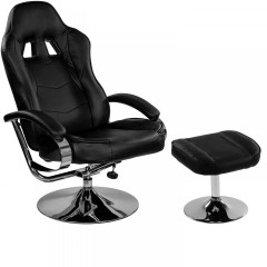 Scaun de birou GT Relax Racer cu suport pentru picioare | negru č.1