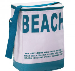 Geantă frigorifică BEACH 20l | albastru-bej