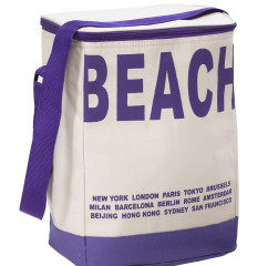 Geantă frigorifică BEACH 20l | violet-bej č.1