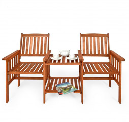 Boca Set de grădină, cu două locuri | lemn masiv de sălcâm č.1