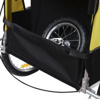 Remorcă de bicicletă, pentru 2 copii jogger 2 in 1, galben / negru č.3