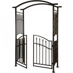 Arcadă metalică pentru trandafiri cu portiță | 207 x 130 x 50 cm č.2
