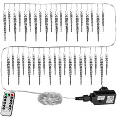 Instalație de Crăciun LED tip șirag, țurțuri, 5,5 m | alb rece 40 LED č.2