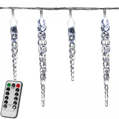 Instalație de Crăciun LED tip șirag, țurțuri, 5,5 m | alb rece 40 LED č.1